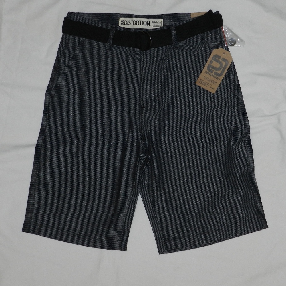 Boys Distortion Shorts Belted NWT 14